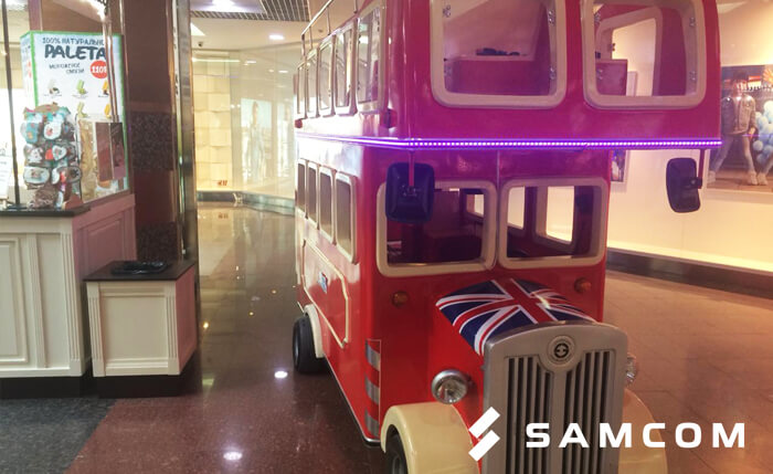 Доставка детского аттракциона «London Bus» в Алматы