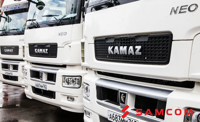 Пополнение автопарка ГК SAMCOM новыми тягачами KAMAZ