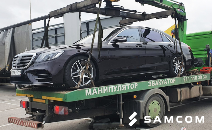 ГК SAMCOM перевезла автомобиль премиум-класса из Санкт-Петербурга в Шымкент